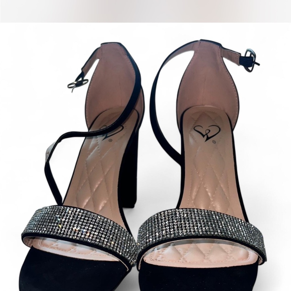 Elegant Black and Silver Women's Heels